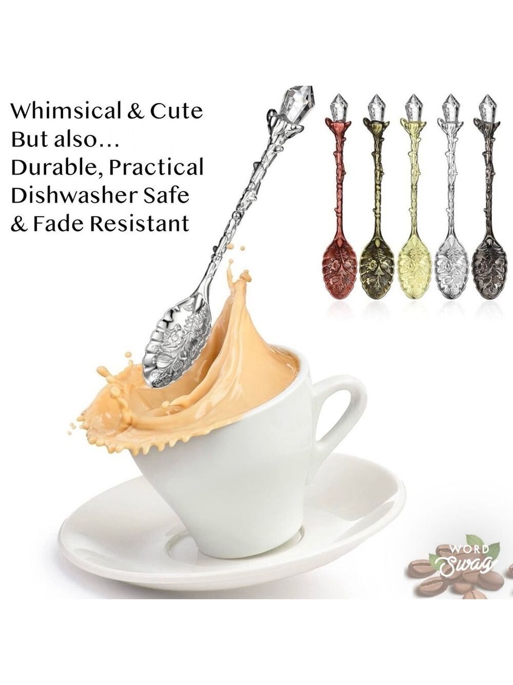 ADD ON ONLY - ONE (1) Fancy Coffee/Tea Spoon RANDOM SENT New Boho Cottage Fairy